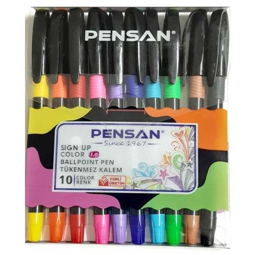 Pensan Singup 10 Renk Tükenmez kalem Seti