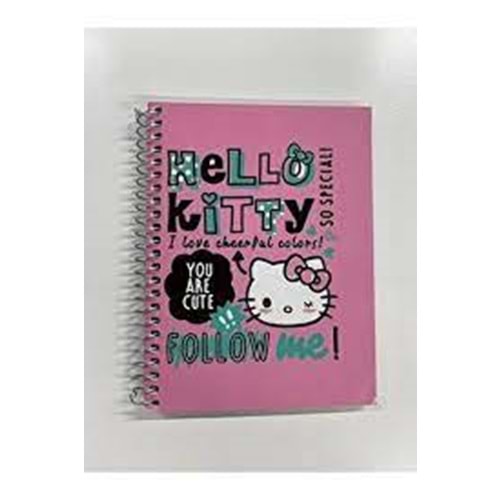 Keskin Color Hello Kitty A6 80 Yaprak Çizgili Metalize Bloknot