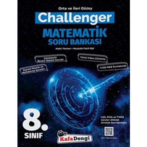 8.Sınıf Challenger Matematik Soru Bankası (Tümü Video Çözümlü)