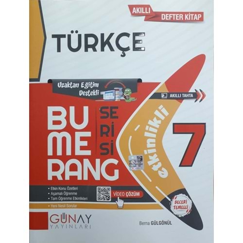 Günay Bumerang 7. Sınıf Türkçe Akıllı Defter