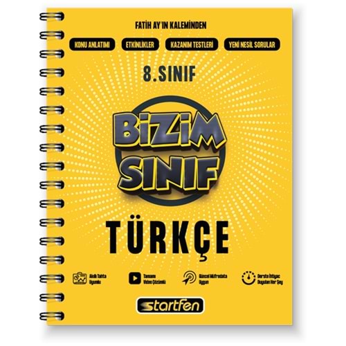 Startfen Bizim Sınıf 8.. Sınıf Türkçe Defter Kitap